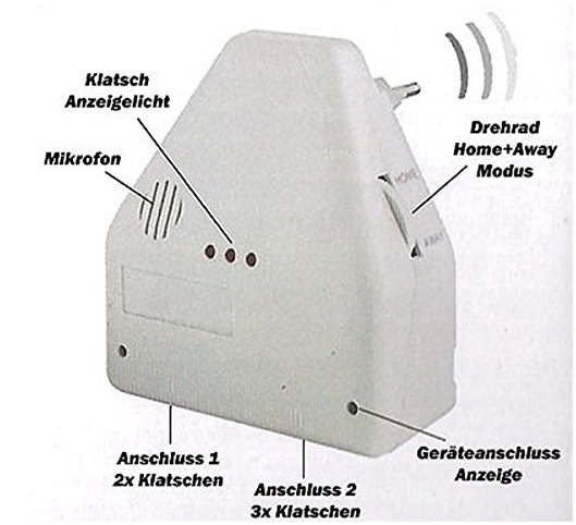 Clapper Klatschschalter Akkustikschalter Steckdose Lampen Klatsch - Haus & Garten 2 Clapper Klatschschalter Akkustikschalter Steckdose Lampen Klatsch - Haus & Garten Haushalt 2