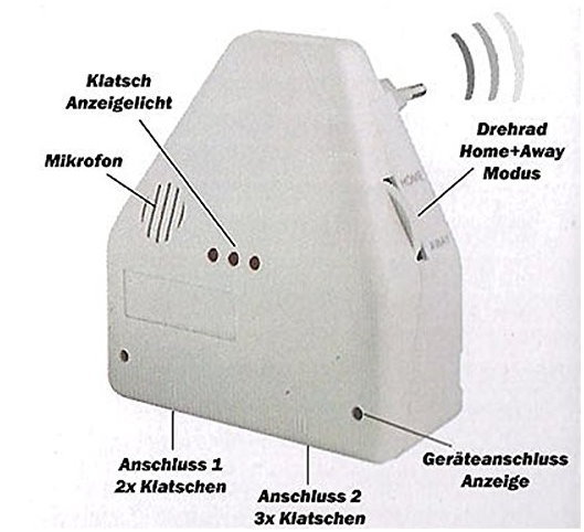  Klatschschalter Akkustikschalter Steckdose Lampen Gadget Clapper TV Werbung Haushalt 2