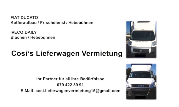 Cosi's Lieferwagen Vermietung Cosi's Lieferwagen Vermietung Sonstige