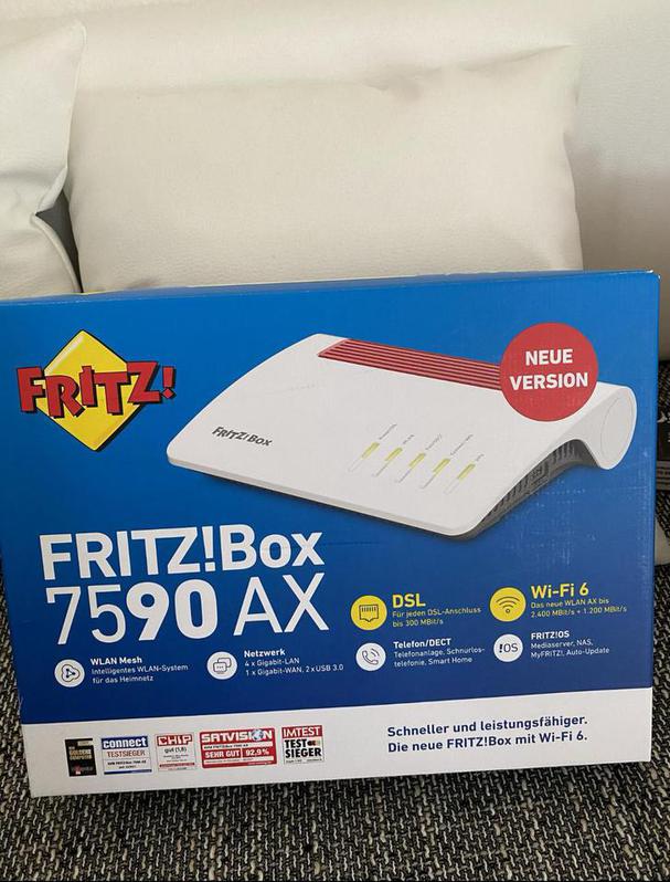 AVM FRITZ!Box 7590 AX v2 High-End WLAN AC + N Router (VDSL-ADSL, DECT-Basis) Computer & Zubehr