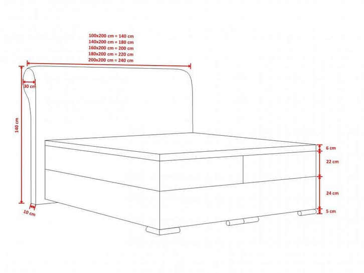 Baron Chesterfield Boxspringbett Beige Stoff Garten & Handwerk 4