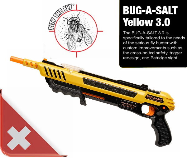 Bug-A-Salt 3.0 Bug a Salt Flinte Fliegen Jagd Fliegenkiller Salz Gewehr Schrotflinte Salzgewehr Luftdruckgewehr gegen Insekten Fliegenklatsche Sport & Outdoor