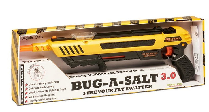 Bug-A-Salt 3.0 Bug a Salt Flinte Fliegen Jagd Fliegenkiller Salz Gewehr Schrotflinte Salzgewehr Luftdruckgewehr gegen Insekten Fliegenklatsche Sport & Outdoor 3