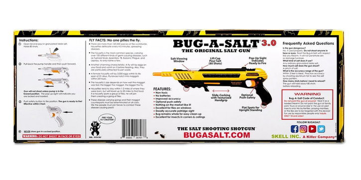Bug-A-Salt 3.0 Bug a Salt Flinte Fliegen Jagd Fliegenkiller Salz Gewehr Schrotflinte Salzgewehr Luftdruckgewehr gegen Insekten Fliegenklatsche Sport & Outdoor 4
