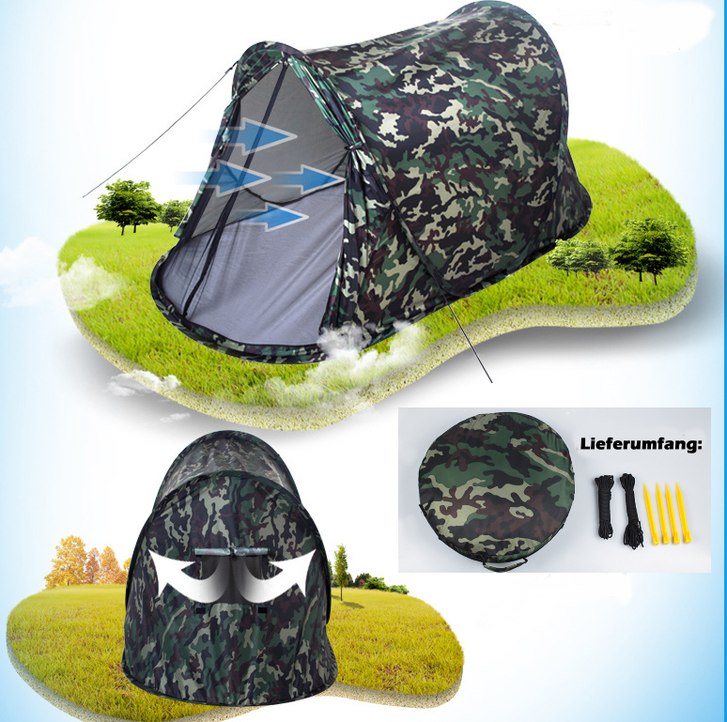 Camouflage Getarntes Militr Wurf Zelt Wurfzelt Pop Up Zelt Camping Festival Jagd Schnell Rapid Openair Popup Zlt kleines Packmass Sport & Outdoor 3