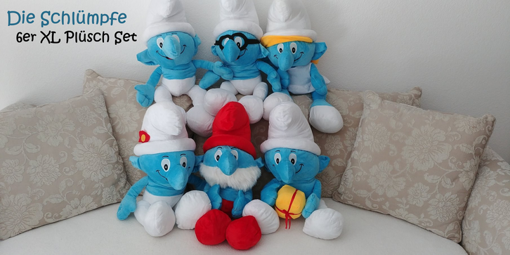 Die Schlümpfe Schlumpf Plüsch Plüschtier Kuscheltier 6 Stück Set Papa Schlumpf Schlumpfine Schlaubi 70-80cm Sammleredition Geschenk Fan TV Kino Die Schlümpfe Schlumpf Plüsch Plüschtier Kuscheltier 6 Stück Set Papa Schlumpf Schlumpfine Schlaubi 70-80cm Sammleredition Geschenk Fan TV Kino Spielzeuge & Basteln