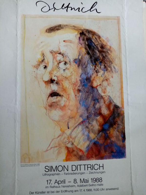 Dittrich Ausstellungsplakat 1988 Neresheim H Böll 2 Dittrich Ausstellungsplakat 1988 Neresheim H Böll Sammeln 2