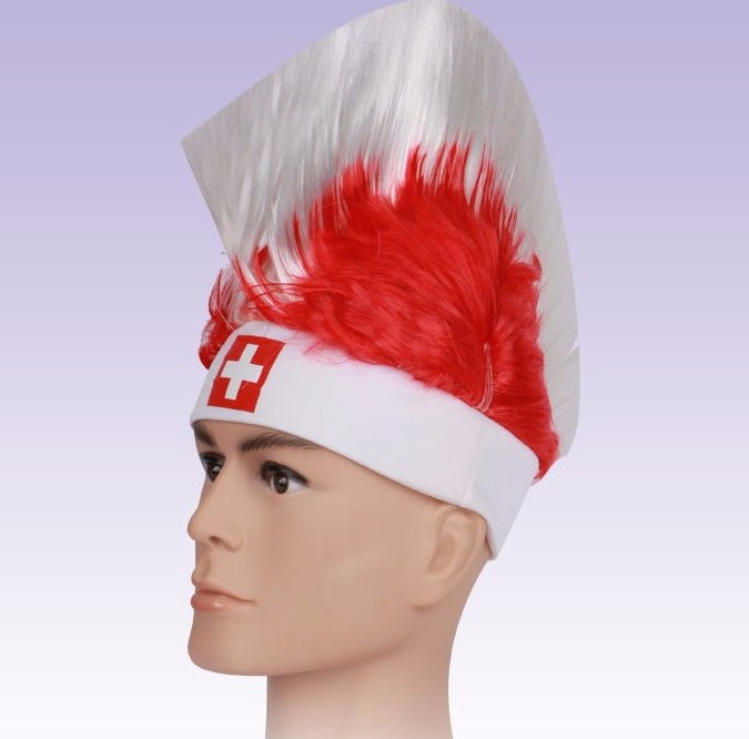 Fussball Fan Mtze fr Erwachsene Hut Percke Cap Kappe Rot Weiss Rotweiss Schweiz Flagge Schwiiz Switzerland Eidgenosse Weissrot Fan Support Fussball Hockey WM EM Fanartikel Zubehr Kleidung & Accessoires