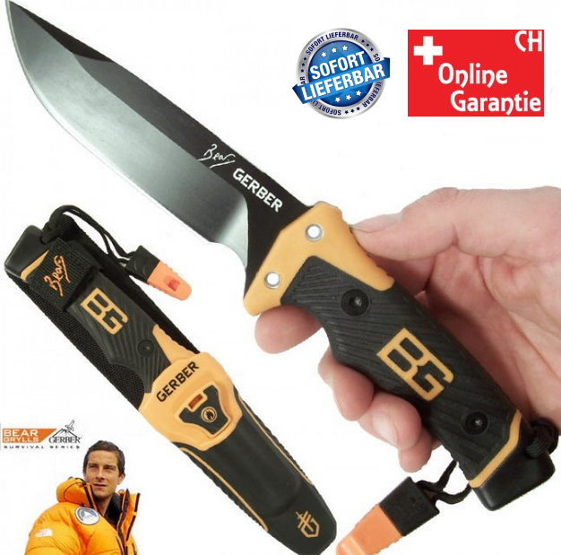 Gerber Bear Grylls Ultimate Pro Fixed Blade Messer Outdoormesser berlebensmesser Sport & Outdoor