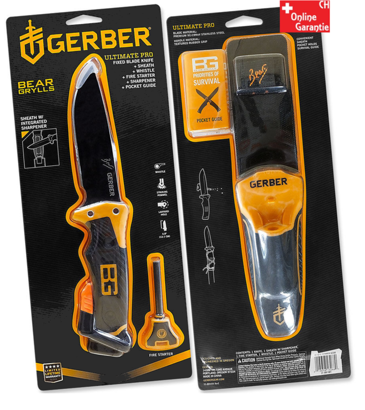 Gerber Bear Grylls Ultimate Pro Fixed Blade Messer Outdoormesser Überlebensmesser Sport & Outdoor 2