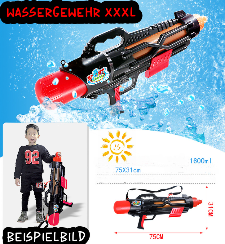 Grosses Wassergewehr Wasserpistole Wasser Pistole Gewehr mit Grossen 1600ml Tank / Behälter / Neu Wasserspielzeug für Sommer 2 Grosses Wassergewehr Wasserpistole Wasser Pistole Gewehr mit Grossen 1600ml Tank / Behälter / Neu Wasserspielzeug für Sommer Spielzeuge & Basteln 2