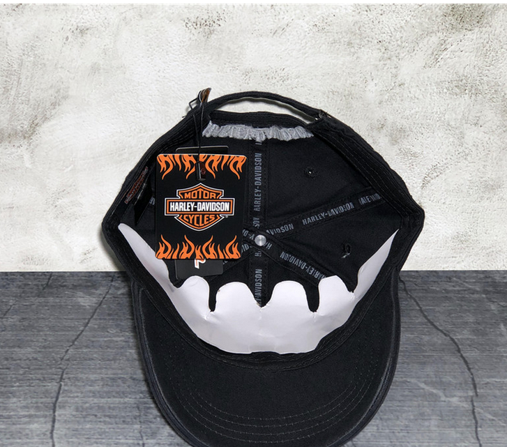 Harley-Davidson Cap Harley Kappe Mtze Biker Skull HD Fan Schwarz Kleidung & Accessoires 4