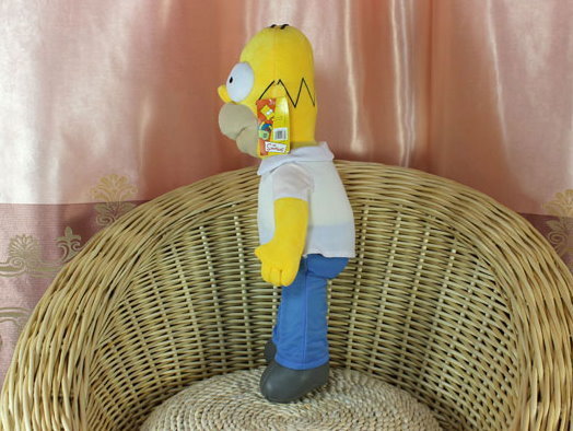Homer Simpson Plsch Figur Plschtier Kuscheltier Stofftier TV Serie 55cm Fanartikel  Spielzeuge & Basteln 2