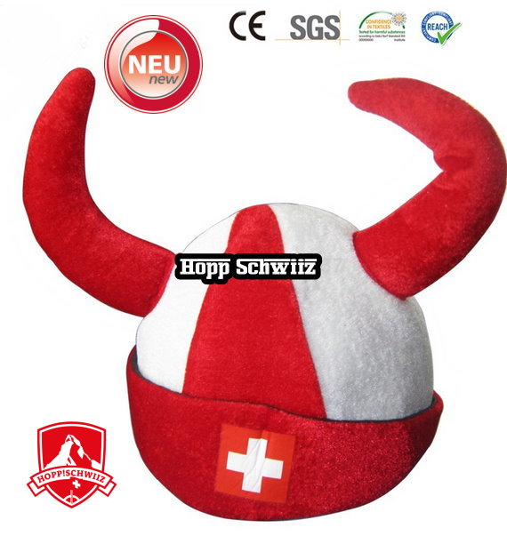 Hopp Schwiiz Schweiz Fan Accessoir Fanhut Hut Mtze Percke WM Fussball Eishockey WM EM Allez la suisse! Switzerland Cap Zubehr Fanartikel Sport & Outdoor