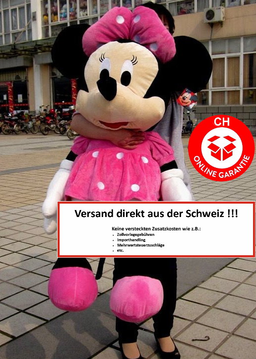 Minnie Maus Plüsch XXL Minnie Mouse Disney Fanartikel 1.3m Plüschtier 130cm Geschenk Mädchen Spielzeuge & Basteln