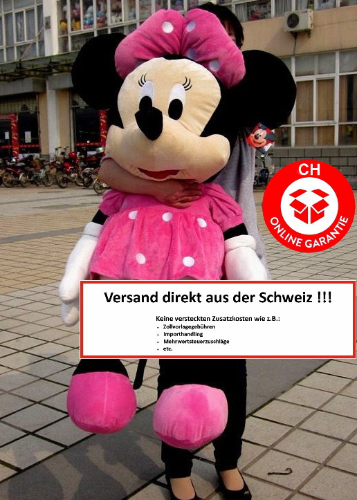 Minnie Maus Plsch XXL Minnie Mouse Disney Fanartikel 1.3m Plschtier 130cm Geschenk Mdchen Spielzeuge & Basteln