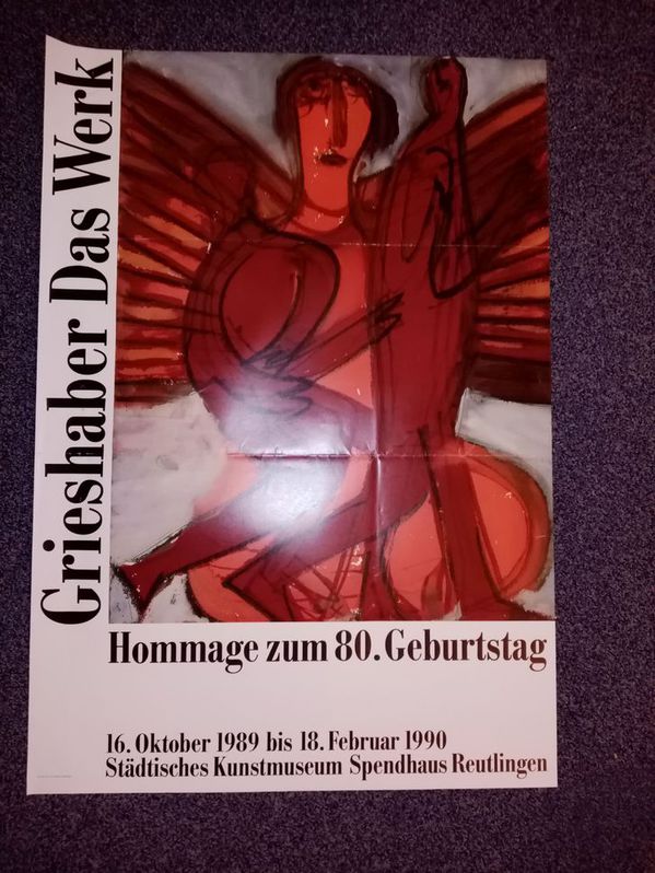 Orginal Plakat 1989 Hap Grieshaber Hommage Orginal Plakat 1989 Hap Grieshaber Hommage Sammeln
