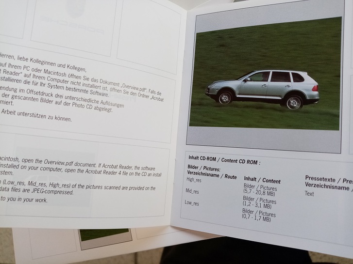 Orginal Porsche Presse Booklet Cayenne 1. Generation Orginal Porsche Presse Booklet Cayenne 1. Generation Antiquitaeten
