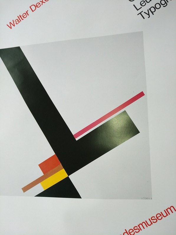 Plakat 1979 zeitgenössische Bauhaus Kunst Dexel Top Plakat 1979 zeitgenössische Bauhaus Kunst Dexel Top Antiquitaeten