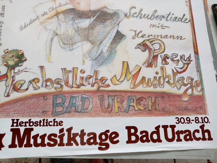 Plakat 1986 Schubertiade Dittrich Bad Urach 2 Plakat 1986 Schubertiade Dittrich Bad Urach Antiquitaeten 2