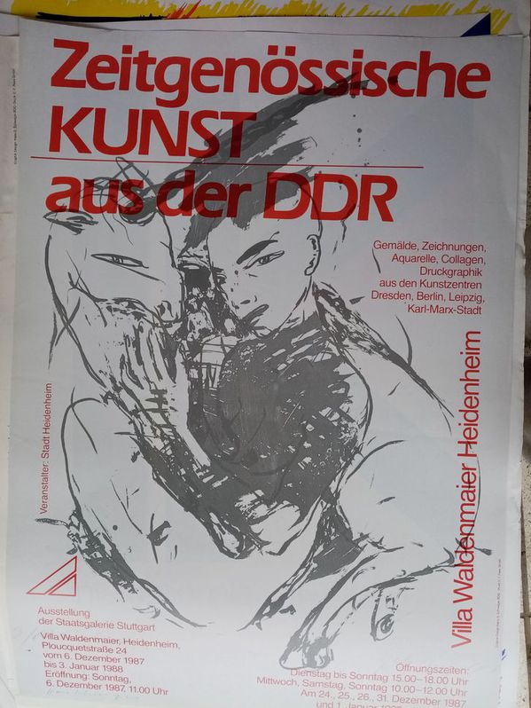 Plakat 1987 DDR zeitgenössische Maler im Westen 2 Plakat 1987 DDR zeitgenössische Maler im Westen Sammeln 2