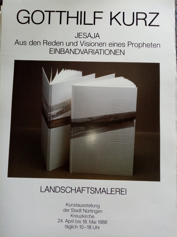 Plakat Gotthilf Kurz Nürtingen 1988 Plakat Gotthilf Kurz Nürtingen 1988 Antiquitaeten