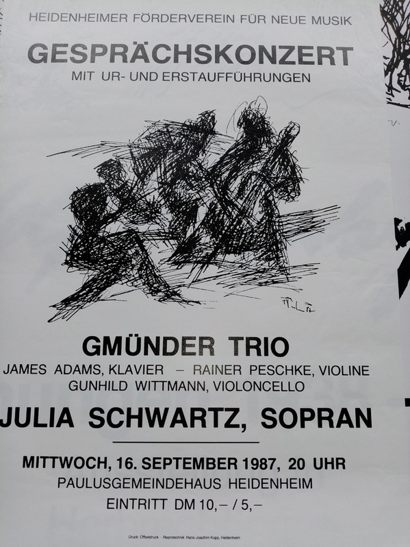 Plakat zeitgenössische Kunst 1987 in Heidenheim 2 Plakat zeitgenössische Kunst 1987 in Heidenheim Sammeln 2