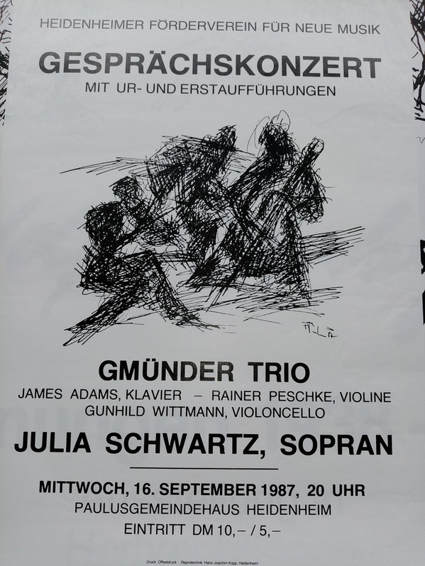 Plakat zeitgenössische Kunst 1987 in Heidenheim 3 Plakat zeitgenössische Kunst 1987 in Heidenheim Sammeln 3