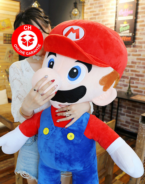 Plsch Mario XXL 100cm 1m Plsch Kuscheltier Stofftier Plschtier Gaming Kult Klempner Videospiel Spiel Spielzeuge & Basteln 2