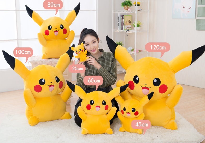 Pokmon Pikachu Plsch XXL Figur Kuscheltier Plschtier Pika Stofftier XL Geschenk Kind Fanartikel Kinder TV Serie Kino Gaming Zubehr Pokemon Geburtsgeschenk