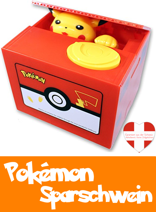 Pokémon Spardose Geld Münz Münzen Pikachu Sparschwein Sparkässeli Dose Geschenk Fan Kind Kinder Spielzeuge & Basteln