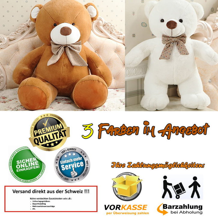 Riesen Teddybr Plschbr Kuscheltier 3 Farben 210cm 2.1m gross Geschenk Kind Kinder Frau Freundin Baby & Kind 2