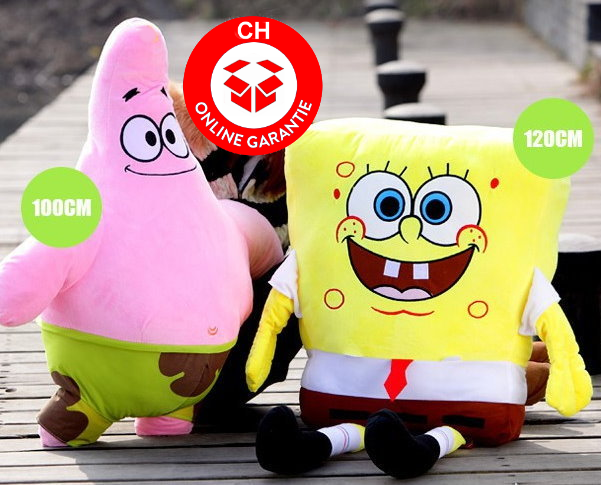 SpongeBob Schwammkopf Kuscheltier XXL 1.2m Plschtier Stofftier Geschenk TV Kino Spielzeuge & Basteln