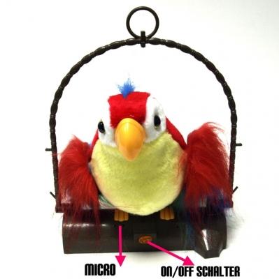 Sprechender Papagei - Papagei spricht nach Plüschtier Papagei Geschenk Vogel Kinder Spielzeug Geschenk für Weihnachten Spassvogel Spass Fun Sprechender Papagei - Papagei spricht nach Plüschtier Papagei Geschenk Vogel Kinder Spielzeug Geschenk für Weihnachten Spassvogel Spass Fun Baby & Kind
