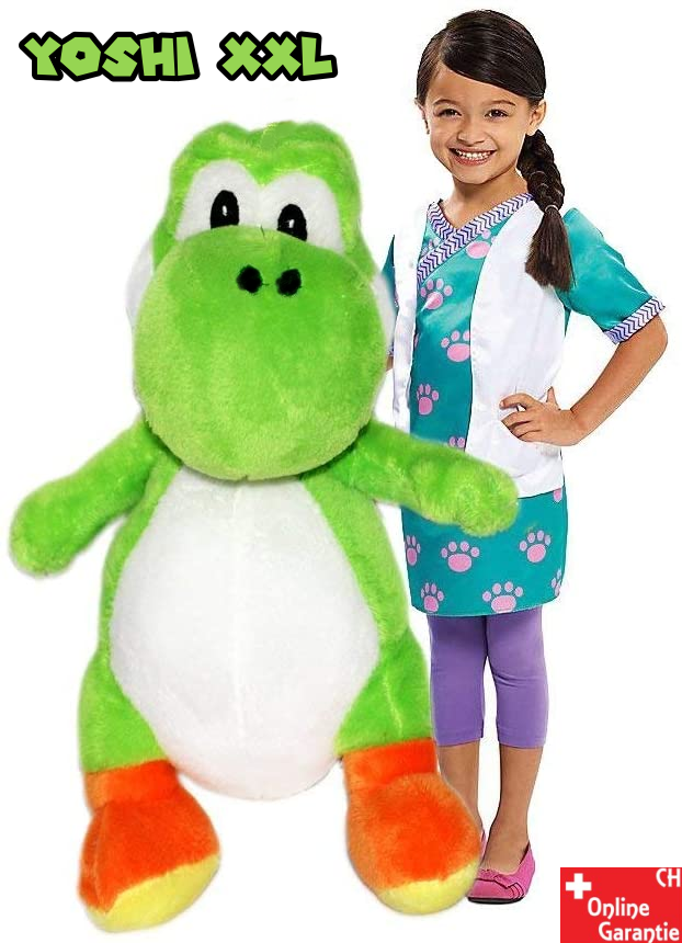 Super Mario Yoshi Plschfigur 100cm XXL Kuschelweich aus weltberhmten Computerspiel Dinosaurier Kuscheltier Plsch Spielzeuge & Basteln