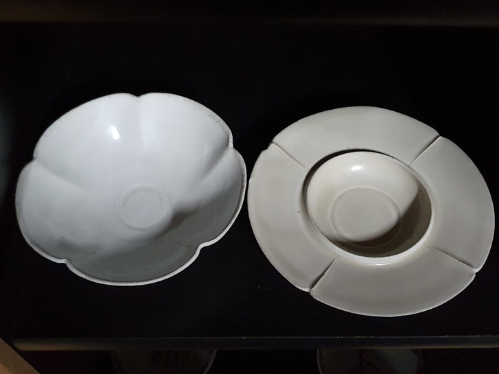 Tang-Dynastie Chinesische Blütenschale mit Untersetzer 2 Tang-Dynastie Chinesische Blütenschale mit Untersetzer Antiquitaeten 2