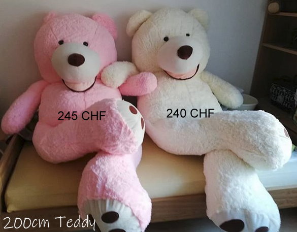 Teddy Br XXL Teddybr Plsch Eisbr Weiss Pink Plschtier 2m Geschenk Kind Kinder Frau Freundin Spielzeuge & Basteln