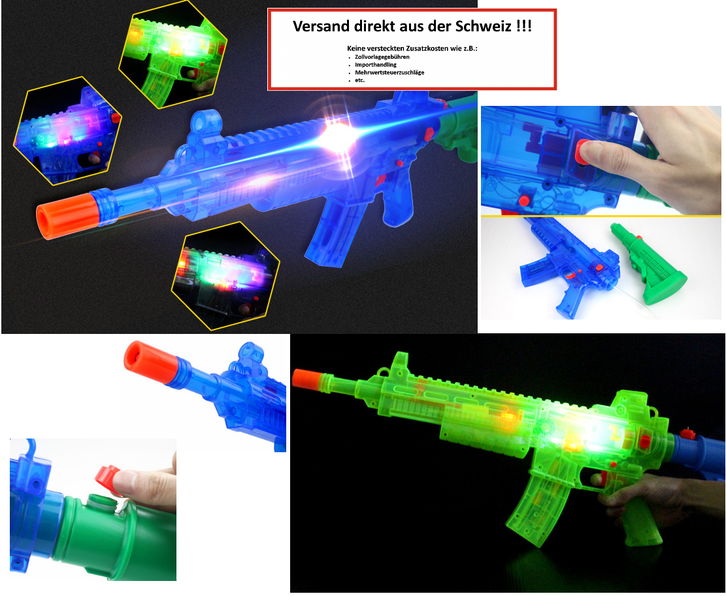 Wasserspritzpistole elektrisch batteriebetrieben Wasserpistole Maschinengewehr-Optik Wasserspritzpistole Wassergewehr Sommer Spielzeug XXL Garten Kind Kinder Spielzeuge & Basteln 3