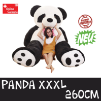  Panda Bär XXL Pandabär XXL 2.6m Teddy Schwarz Weiss Schleife Tedi XXXL Geschenk Kind Kinder Frau Freundin