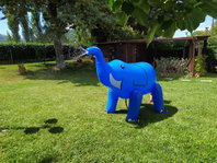 Aufblasbarer Elefanten Sprinkler für Garten Kinder Pool Sommer Wasser Spielzeug XXL Badi Abholbereit