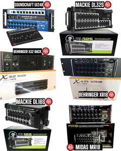 Behringer X32, Midas M32 LIVE, Yamaha MGX, Soundcraft Ui24R, PreSonus StudioLive 32SC, Allen & Heat