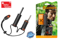 Gerber Bear Grylls Feuerstarter mit wasserdichtem Zunderlager Inklusive Notfallpfeife Survival Series Jagd Outdoor