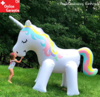 Mega Einhorn Sprinkler Wasser Spielzeug Sommer Garten Kinder Zuhause Pool Badi Wasserspielzeug Unicorn XXL