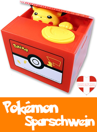 Pokmon Spardose Geld Mnz Mnzen Pikachu Sparschwein Sparksseli Dose Geschenk Fan Kind Kinder