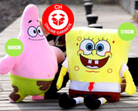 SpongeBob Schwammkopf Kuscheltier XXL 1.2m Plschtier Stofftier Geschenk TV Kino