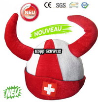 Wikinger Hut Schweiz Fan Cap Hut Mütze Fanartikel Kleidung Hopp Schwiiz Allez la Suisse Switzerland / Neu