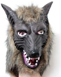 Wolf Maske Kostüm Halloween Werwolf Wolfmaske Tier Latex Kunsthaar Fasnacht Halloween 